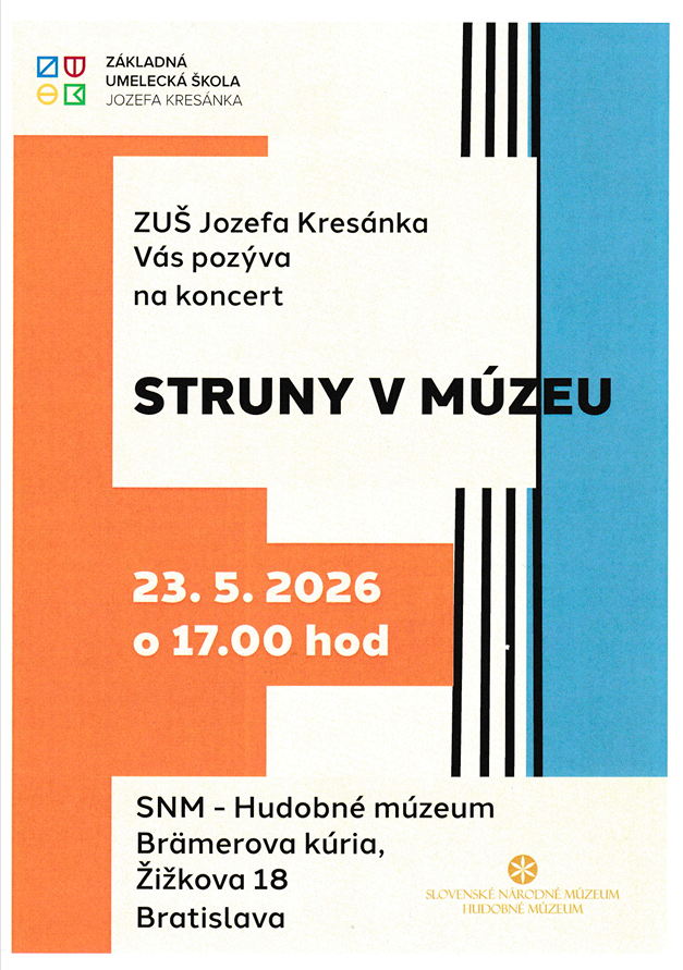 Pozývame Vás na koncert Struny v múzeu 23.5.2026