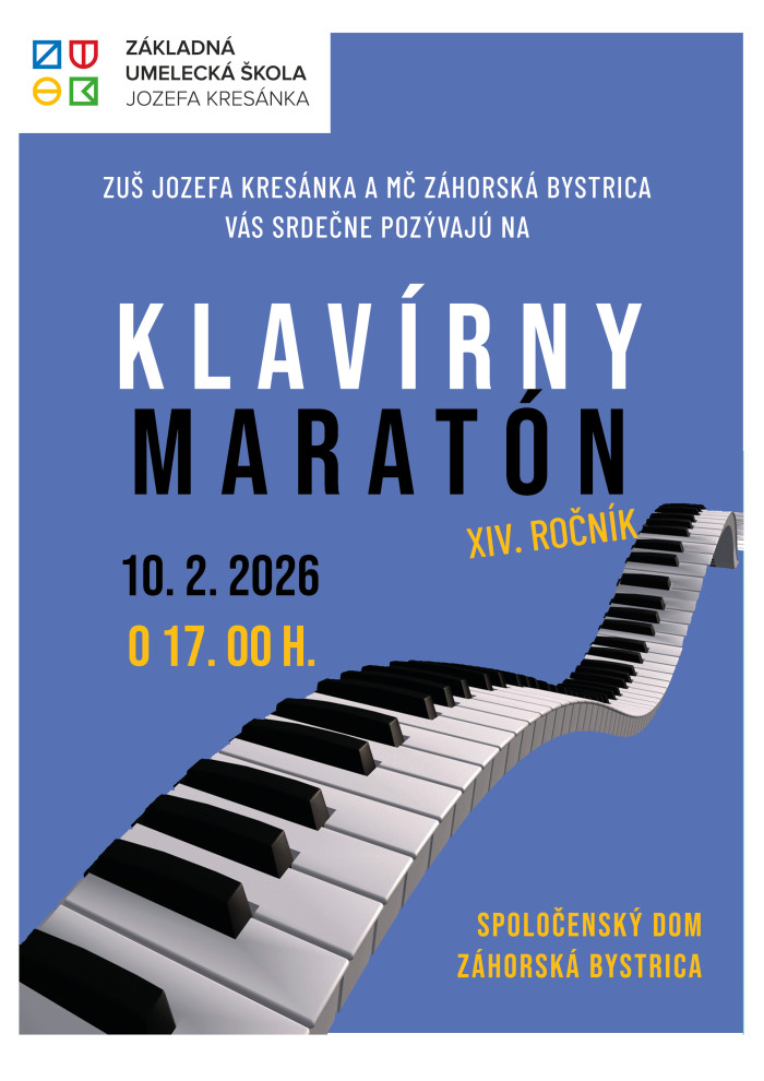Pozývame Vás na XIV. ročník Klavírneho maratónu