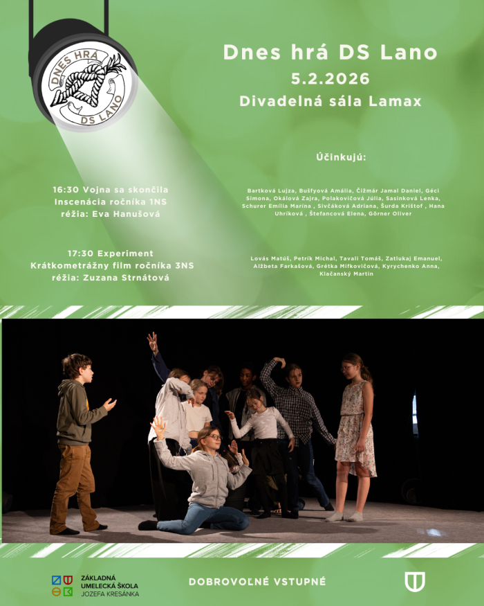 Pozývame vás na predstavenia literárno-dramatického oddelenia